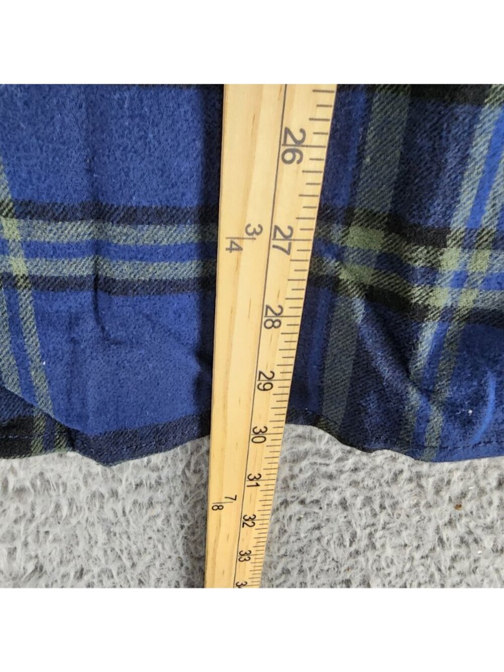 PX Shirt Mens XXXL Blue Plaid Flannel Long Sleeve Button Up *NWT* - Picture 6 of 10